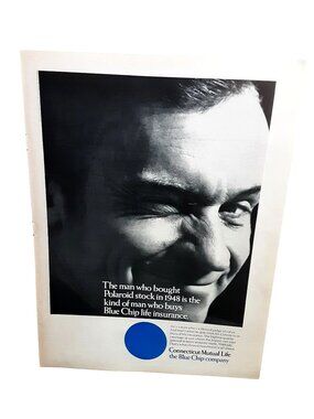 1969 Connecticut Mutual Life Insurance Polaroid Stock Vintage Ad
